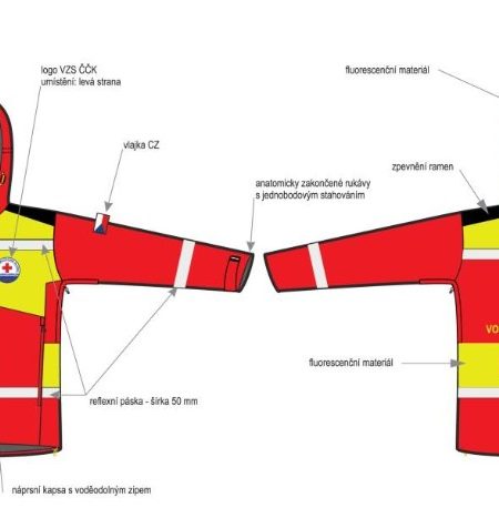 Nepromokavý komplet VZS červený